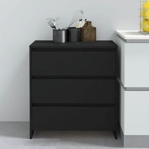 Servanta, negru, 70x41x75 cm, PAL, sol-809747