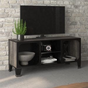 Dulap TV ,gri,105x36x47 cm,metal si MDF, sol-335910