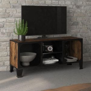 Dulap TV ,maro,105x36x47 cm,metal si MDF, sol-335909