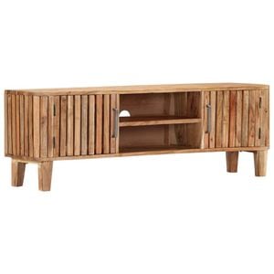 Comoda TV, 130 x 30 x 45 cm, lemn masiv de acacia, sol-282739