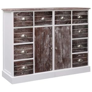 Servanta cu 10 sertare, maro, 113 x 30 x 79 cm, lemn, sol-284174