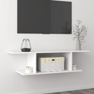 Dulap TV montaj pe perete, alb, 103x30x26,5 cm, sol-806980