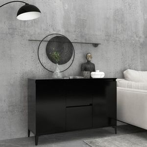 Servanta, negru, 104x35x70 cm, PAL, sol-806113