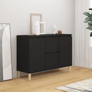 Servanta, negru, 103,5x35x70 cm, PAL, sol-806104