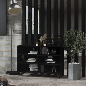 Servanta, negru, 103,5x35x70 cm, PAL, sol-806041