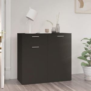 Servanta, negru, 80x36 x75 cm, PAL, sol-805771