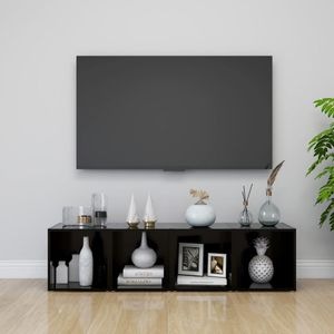 Comoda TV VidaXL Sol-805503, PAL, 148 x 35 x 37 cm, negru
