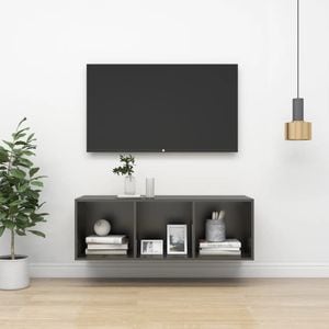 Dulap TV VidaXL Sol-805482, PAL, 37 x 37 x 107 cm, gri