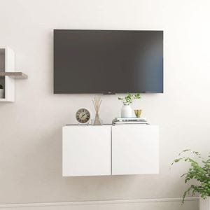 Dulap TV VidaXL Sol-804508, lemn, 60 x 30 x 30 cm, alb