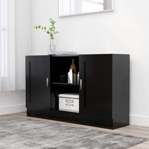 Servanta, negru, 120 x 30,5 x 70 cm, PAL, sol-802778