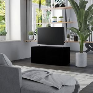 Comoda TV VidaXL Sol-801851, PAL, 80 x 34 x 36 cm, negru