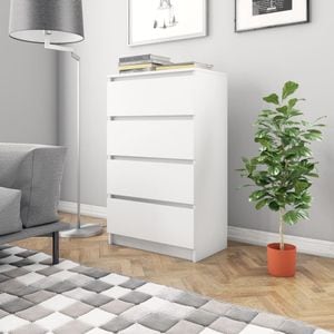 Comoda VidaXL Sol-800531, 60 x 35 x 98.5 cm, alb