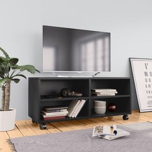 Comoda TV VidaXL, PAL, 90 x 35 x 35 cm, negru