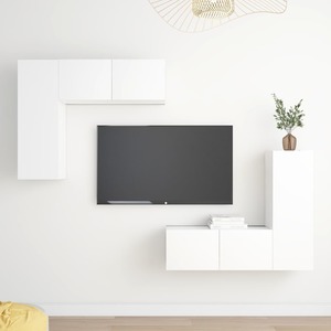 Set dulapuri TV, 4 piese, alb, PAL