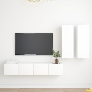 Set dulapuri TV, 4 piese, alb, PAL