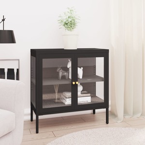 Comoda living VidaXL, otel, 70 x 35 x 70 cm, negru