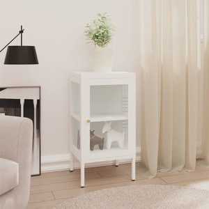 Comoda living VidaXL, metal, 38 x 35 x 70 cm, alb