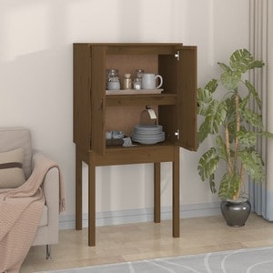 Dulap VidaXL, lemn masiv, 60 x 40 x 120 cm, maro miere