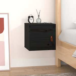 Dulap VidaXL, lemn masiv, 31.5 x 30 x 30 cm, negru