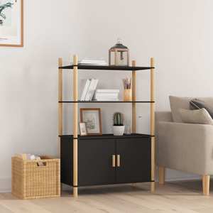 Biblioteca VidaXL, lemn, 80 x 40 x 121 cm, negru