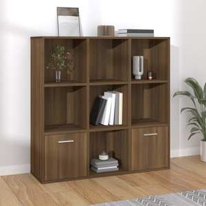 Biblioteca VidaXL, lemn, 98 x 30 x 98 cm, stejar maro