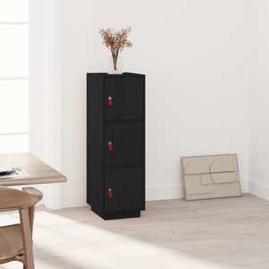 Dulap VidaXL, lemn masiv, 34 x 40 x 108.5 cm, negru