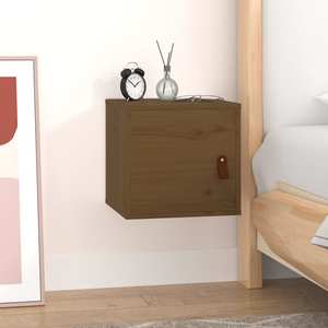 Dulap suspendat VidaXL, lemn masiv, 31.5 x 30 x 30 cm, maro miere