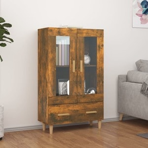 Comoda VidaXL, lemn, 70 x 31 x 115 cm, stejar fumuriu
