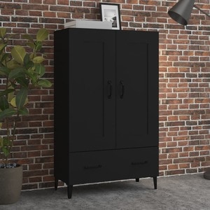 Comoda living VidaXL, lemn, 70 x 31 x 115 cm, negru