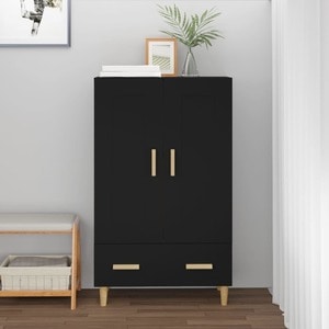 Comoda living VidaXL, lemn, 70 x 31 x 115 cm, negru