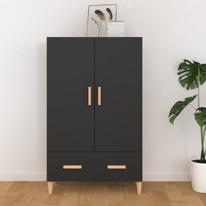 Comoda living VidaXL, lemn, 70 x 31 x 115 cm, negru