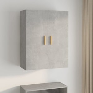 Dulap suspendat VidaXL, lemn, 69.5 x 34 x 90 cm, gri beton