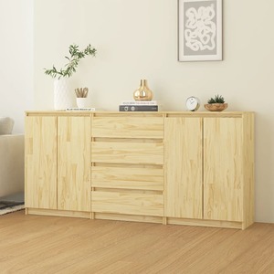 Comoda living VidaXL, lemn masiv, 180 x 36 x 84 cm, maro