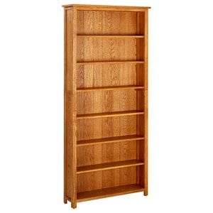 Biblioteca VidaXL, lemn masiv, 90 x 22.5 x 200 cm, maro