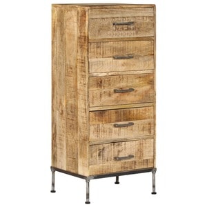 Comoda living VidaXL, lemn masiv, 45 x 35 x 106 cm, maro