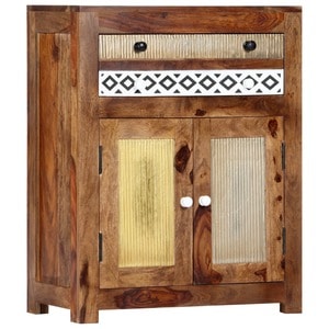 Comoda living VidaXL, lemn masiv, 60 x 30 x 75 cm, maro