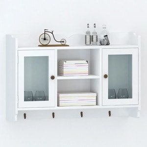 Comoda living VidaXL, MDF, 68 x 17 x 44 cm, alb