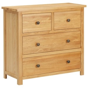 Comoda living VidaXL, lemn masiv, 80 x 35 x 75 cm, maro