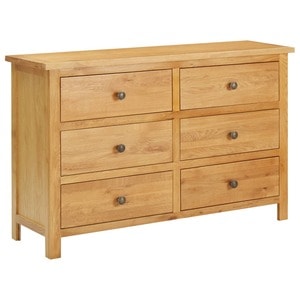 Comoda living VidaXL, lemn masiv, 105 x 33.5 x 73 cm, maro