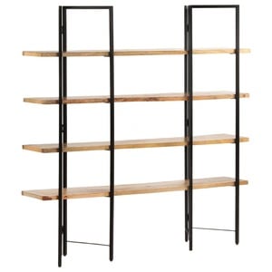 Biblioteca VidaXL, lemn masiv, 160 x 35 x 160 cm, maro-deschis
