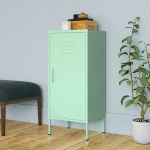 Dulap depozitare VidaXL, otel, 42.5 x 35 x 101.5 cm, verde menta