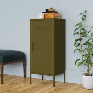 Dulap depozitare VidaXL, otel, 42.5 x 35 x 101.5 cm, verde masliniu