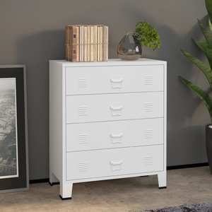 Dulap birou, 4 sertare, 78 x 40 x 93 cm, alb
