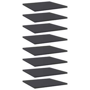 Polita perete VidaXL, PAL, 40 x 40 x 1.5 cm, 8 bucati, gri