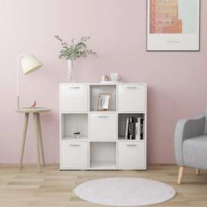 Biblioteca, alb, 90 x 30 x 90 cm, PAL