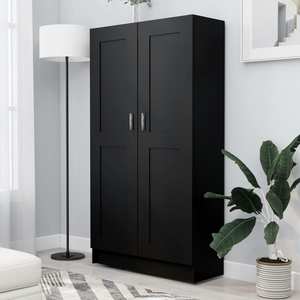 Vitrina living VidaXL, PAL, 82.5 x 30.5 x 150 cm, negru