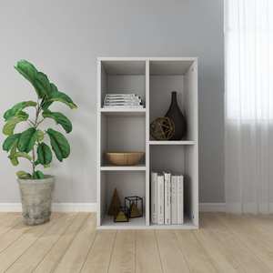 Biblioteca VidaXL, PAL, 50 x 25 x 80 cm, alb
