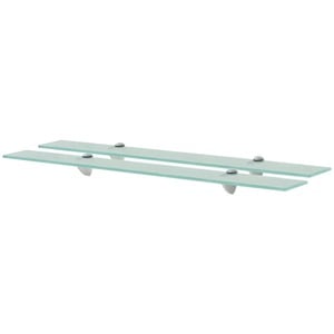 Rafturi suspendate, 2 buc., 80 x 10 cm, sticla, 8 mm