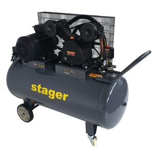 Compresor aer, Stager HMV0.6/200 200L, 8bar, 600L/min, trifazat, angrenare curea  