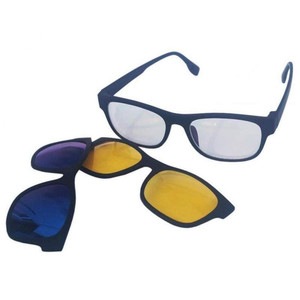 Ochelari de soare magnetici cu toc SIKS, rama neagra